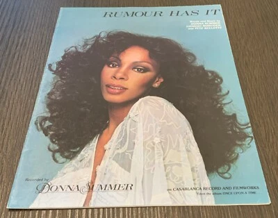 Partituras Donna Summer "Rumour Has It"-P/V/G-1977-Muy raras-¡Ex! Piano/Vocal/Gt Foto 1 de 3