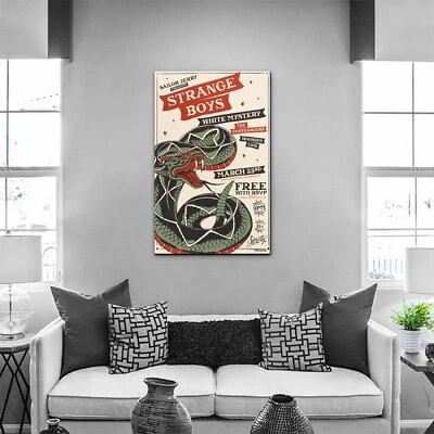 Lienzo arte de pared raro Sailor Jerry Strange Boys listo para colgar 36 x 24 - único Foto 1 de 4