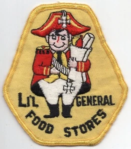 Li'l General Food Stores ~ Crazy Napoleon VINTAGE EMBROIDERED PATCH 3.5" x 4" - Picture 1 of 2
