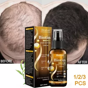 Biotin Hair Beard Growth Spray Serum For Hair Healthier Thicker Nourishes Scalp - Picture 1 of 13