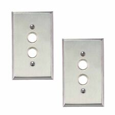 2 Switchplate Brushed Stainless Steel 1 Pushbutton | Renovator's Supply