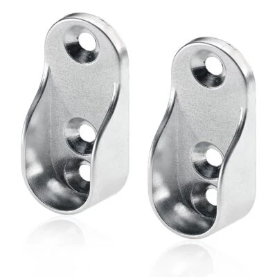 4 Stück Kleiderstange Schrank Flanschsitz Schrankrohrlager Kleiderstangen Hal... - Bild 1 von 4