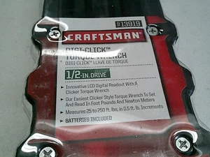 Craftsman 9-13919 25-250 Fuß Pfund 1/2 ZOLL DIGI-CLICK DREHMOMENTSCHLÜSSEL - Bild 1 von 5