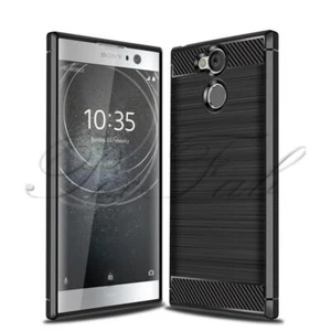 Para Sony Xperia XA2 Ultra Nuevo Original Negro Gel Funda Teléfono + Protector - Imagen 1 de 9