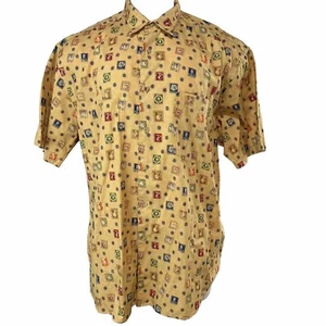 Banana Republic Hemd Herren XL Safari Travel Geometric Kurzarm (567) - Bild 1 von 9