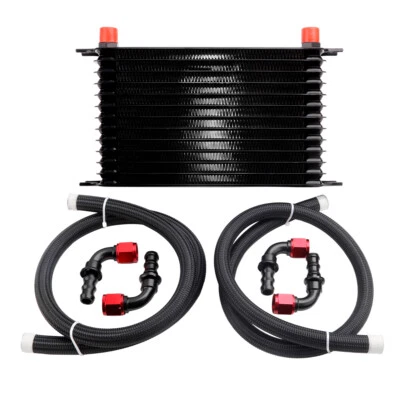 Universal Auto Engine Transmission Oil Cooler Radiator & Fitting 13 Rows AN10 - Image 1 of 4