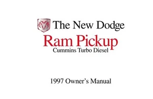 Dodge Ram 1997 camioneta diésel dueños manual guía de usuario libro de referencia del operador fabricante de equipos originales - Imagen 1 de 1