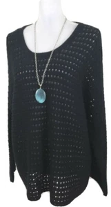 Style & Co ~Mujer Talla XL~ Suéter Negro Túnica Pointelle 100% Algodón Nuevo con Etiquetas $49.50 - Imagen 1 de 12