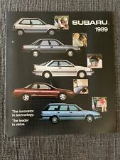 1989 Subaru Broschüre XT Justy GL DL Limousine Wagen Schrägheck