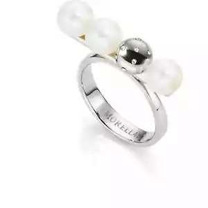 Morellato Ring Frauen,Abmessung 16 Stahl Natürliche Perlen Kristalle Modellauto - Bild 1 von 4