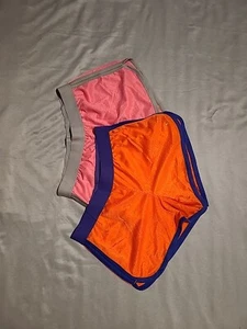 2 Pares Pantalones Cortos Danskin Now Talla Lg Entrenamiento Ejercicio Naranja/Rosa - Imagen 1 de 7