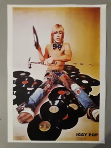 The Stooges poster - Iggy Pop breaking records Raw Power 73 new reprint edition - Bild 1 von 1