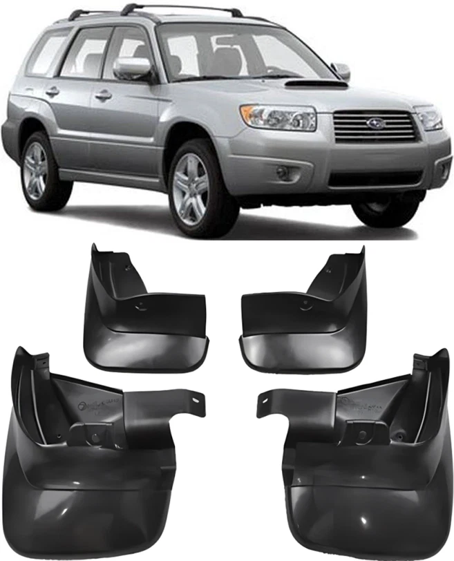Genuine Front & Rear Splash Guards Mud Flaps Guard FOR 2003-2008 Subaru Forester - Image 1 of 4