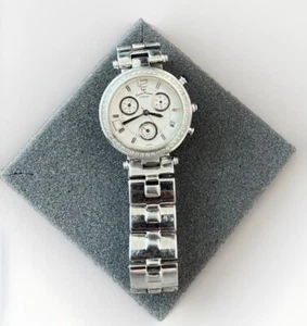 Lucien Piccard Chronograph White Dial Diamond Bezel Swiss Sapphire Crystal - Picture 1 of 4