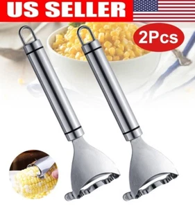 2x Corn Cob Peeler Stainless Steel Thresher Stripper Remover Kitchen Cutter Tool - Picture 1 of 12