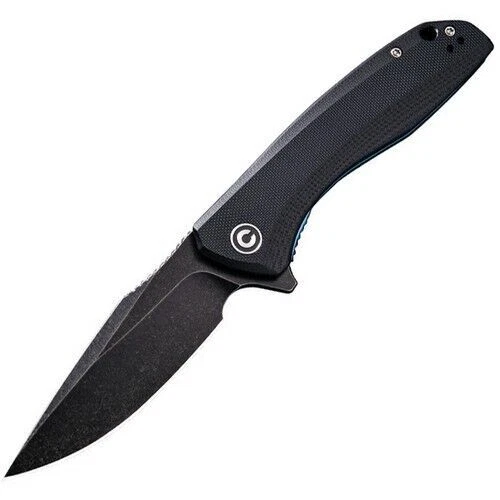 CIVIVI Baklash Flipper Knife C801H Black Stonewash 9Cr18MoV Blade Black G-10