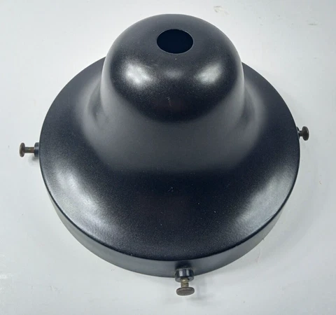 Vintage 6" Brass School House Hanging Light  Socket Shade Holder Cover