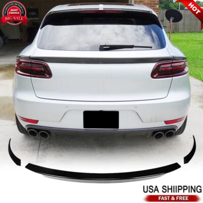 Alerón trasero medio negro brillante para Porsche Macan SUV 2014-2017 alerón labio del ala Foto 1 de 4