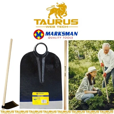 MARKSMAN-TOOLS Manico in legno 120 CM MARKSMAN & 3 LIBBRE TESTA ZAPPA Giardino Scavo Strumento in acciaio Regno Unito