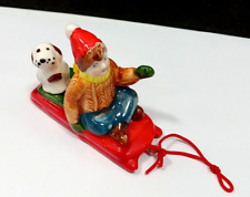 DEPT 56 Christmas Ornament Girl with Dog on Sled Figurine