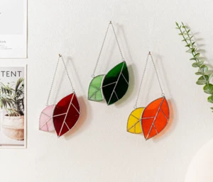 Atrapasol hojas vitrales para decoración del hogar boho - Imagen 1 de 6