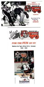MEDICINE HAT TIGERS WHL hockey ~ Lot of Vintage Pocket Schedules - Picture 1 of 1