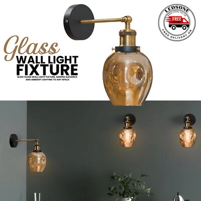 Vintage Wall Lamp Industrial Retro Loft Glass Wall Light Sconce LED Lamp Fixture - Image 1 of 4
