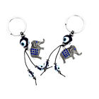  2 Pcs Blue Evil Eye Keyring Decoration Beads Hamsa Chains for Car Keys Elephant