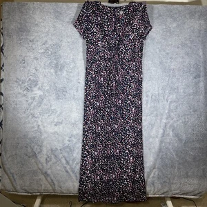 Vince Camuto NWT Women's Black/Pink/Blue Maxi Wide Leg Jumpsuit V-Neck Size 1X - Picture 1 of 15