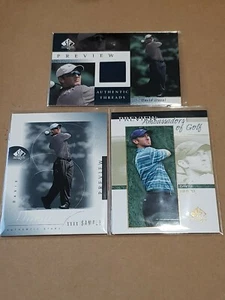 David Duval 3 Card Rookie Lot 2001 SP Authentic Preview Threads + STAR + Base - Picture 1 of 1