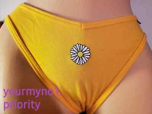 L Victoria's Secret V Cut Brazilian THONG Panty Cotton High Leg Embroidery Logo - Picture 1 of 10