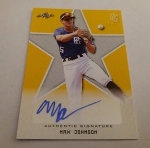 2020 MAX JOHNSON Leaf Perfect Game PG YELLOW AUTOGRAPH RC (14/25) MINT INDIANA - Picture 1 of 1