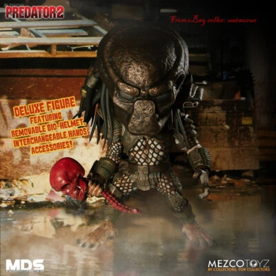 Figura de acción Perfect Mezco Toyz Predator 2: City Hunter edición Deluxe Stock Foto 1 de 4