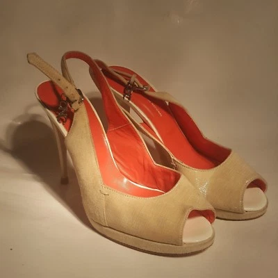 CNC Costume National Heels Pumps Women's Shoes Size EU 40/US 8M Beige Suede - Image 1 of 4