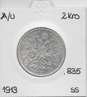 Österreich-Ungarn, 2 Kronen 1913, Silber 835/1000, siehe Fotos