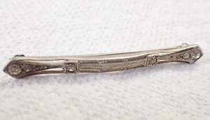 Pin de barra delgada vintage F&B plata de ley 2-1/8" 3,4 gramos - Imagen 1 de 8