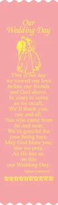 "Our Wedding Day" Bible Bookmark Ribbons, pack of 10 - Imagen 1 de 1