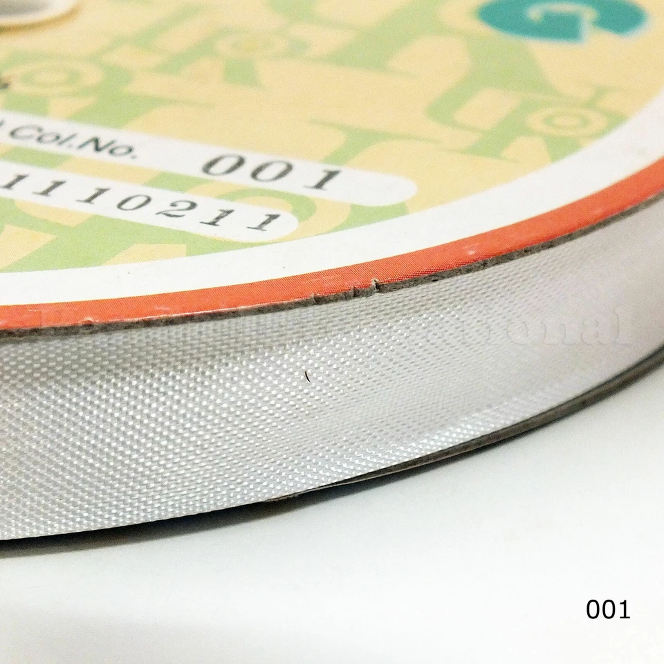 Woven Edge Seam Binding Ribbon 100% Rayon 9/16" 100 yards White #1 - Image 1 of 3