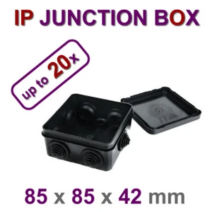IP Junction Box Terminal for connection Outdoor Weather proof IP55 UK spec Black - Picture 1 of 7