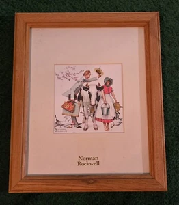 Norman Rockwell Picture "Traveling Salesman" - 11 3/4” X 9 3/4” W/Glass & Frame - Picture 1 of 3
