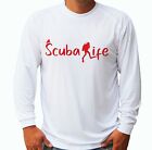 Logo de plongée Scuba Life Diver manches longues UPF 30 T-shirt sport bateau protection UV