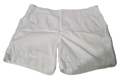 Pantalones cortos blancos elásticos Faded Glory para mujer talla 16 Foto 1 de 4