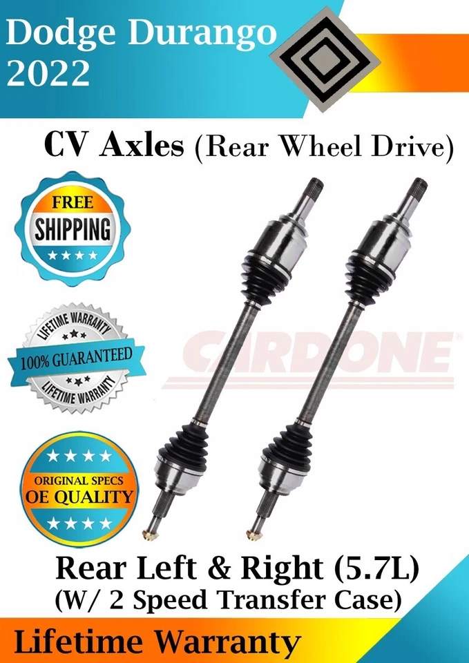 Ejes CV traseros Cardone OEM para Dodge Durango 2022 5,7 L 2x2 garantía de por vida Foto 1 de 4