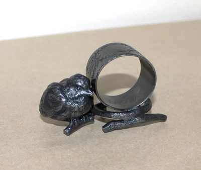 Anillo servilleta figurativo pájaro 226 plato cuádruple antiq Meridan Britannia Co. 1852-98 Foto 1 de 4