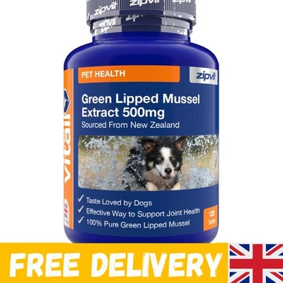 Green Lipped Mussel for Dogs - 500mg, 120 Tablets for Joint Health - Image 1 of 4