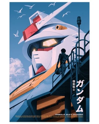 Gundam regular screen print by Rory Kurtz - limited edition poster like Mondo - Image 1 of 2