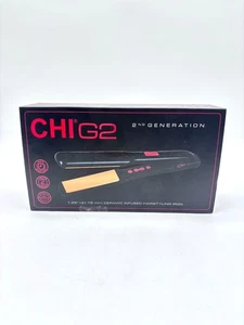 CHI G2 2nd Generation Hairstyling Flat Iron - 1.25" Ceramic Infused - Black - Picture 1 of 12
