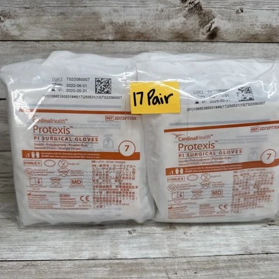 Protexis PI Polyisoprene Surgical Gloves Sterile *17 Pair* Size: 7 *See Dates* - Image 1 of 4