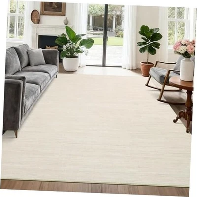 5x7 Washable Rugs Non Slip Minimalist Area Rug for Bedroom Soft Low Pile Solid  - Image 1 of 4