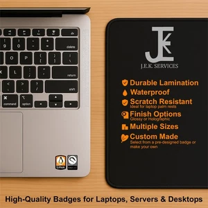 Custom Laptop, Desktop or Server Badge - Sets of 6, 12 or 24 Custom Linux Distro - Picture 1 of 10